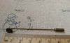 Accessories - 10 Pcs Antique Bronze Brass Stick Pin Clutch  8x60mm With 8mm Pad  A6172