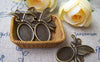 Accessories - 10 Pcs Antique Bronze Butterfly Oval Cameo Base Settings Match 10x14mm Cabochon A3177