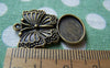Accessories - 10 Pcs Antique Bronze Butterfly Oval Cameo Base Settings Match 10x14mm Cabochon A3194