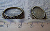 Accessories - 10 Pcs Antique Bronze Cameo Base Settings Match 13x18mm Cabochon A3222
