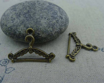 Accessories - 10 Pcs Antique Bronze Clothes Hanger Charms  16x23mm A1681