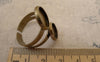 Accessories - 10 Pcs Antique Bronze Double Twisted Ring Blank Shank Base With Size 10mm Bezel A7327