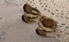 Accessories - 10 Pcs Antique Bronze Double Twisted Ring Blank Shank Base With Size 10mm Bezel A7327