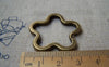 Accessories - 10 Pcs Antique Bronze Flower Keyring Keychain 35mm A3376