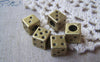 Accessories - 10 Pcs  Antique Bronze Gambling Dice Cube Beads 9mm A4939