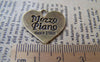 Accessories - 10 Pcs Antique Bronze Heart Charms 21x23mm A559