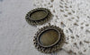 Accessories - 10 Pcs Antique Bronze Heart Edge Cameo Cabochon Base Settings Match 13x18mm A6082