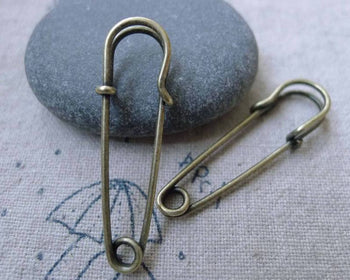 Accessories - 10 Pcs Antique Bronze Kilt Pin Safety Pins Broochs 10x35mm A7642