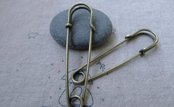 Accessories - 10 Pcs Antique Bronze Kilt Pin Safety Pins Broochs 10x60mm A7640
