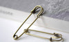 Accessories - 10 Pcs Antique Bronze Kilt Pin Safety Pins Broochs 11x50mm A7641