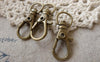 Accessories - 10 Pcs Antique Bronze Lobster Swivel Clasps 11x31mm A7506