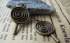 Accessories - 10 Pcs Antique Bronze Lollipop Sticky-pop Charms 14x23mm  A1422