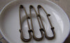 Accessories - 10 Pcs Antique Bronze One Loop Kilt Pin Safety Pins Broochs 10x58mm A3875