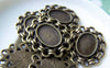 Accessories - 10 Pcs Antique Bronze Oval Cameo Cabochon Base Settings Match 10x14mm Cabochon A2735
