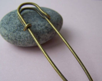 Accessories - 10 Pcs Antique Bronze Safety Pins Brooch Findings   70mm A3870