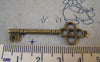Accessories - 10 Pcs Antique Bronze Skeleton Key Pendant Charms Size 15x46mm A5426