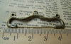 Brooches - 10 pcs Antique Bronze 3 Loops Bow Safety Pins Broochs A1764
