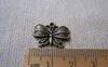 Accessories - 10 Pcs Antique Bronze Tiny Butterfly Charms 14x18mm A751