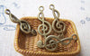 Accessories - 10 Pcs Antique Bronze Treble Clef Flat Music Note Charms 10x26mm A3442