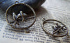 Accessories - 10 Pcs Antique Bronze Two Swallow Birds Ring Connector Charms 27x34mm A251