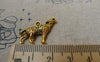 Accessories - 10 Pcs Antique Gold Wolf Howling Charms Pendants 20x26mm A5612