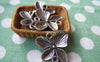 Accessories - 10 Pcs Antique Silver Butterfly Flower Connector Charms 20x20mm A1022