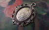 Accessories - 10 Pcs Antique Silver Cameo Base Settings Match 13x18mm Cabochon A7477