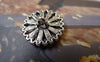 Accessories - 10 Pcs Antique Silver Daisy Flower Buttons Charms 17mm A7446