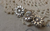 Accessories - 10 Pcs Antique Silver Daisy Flower Buttons Charms 17mm A7446