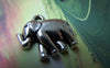 Accessories - 10 Pcs Antique Silver Elephant Charms 19mm A1199