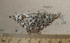 Accessories - 10 Pcs Antique Silver Filigree Flower Connector Pendants Multiple Loops 32x68mm A6415