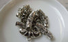 Accessories - 10 Pcs Antique Silver Filigree Flower Curved Tube Bails 9x24mm  A6465