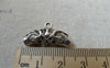 Accessories - 10 Pcs Antique Silver Filigree Flower Curved Tube Bails 9x24mm  A6465