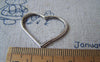 Accessories - 10 Pcs Antique Silver Heart Frame Charms 22x28mm A2724