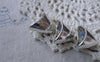 Accessories - 10 Pcs Antique Silver Ingot Spacer Bead Caps 12x16x20mm A7756