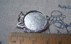 Accessories - 10 Pcs Antique Silver Leaf Round Cameo Base Settings Match 20mm Cab A4958