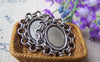 Accessories - 10 Pcs Antique Silver Oval Cameo Cabochon Base Settings Match 10x14mm Cabochon A3221