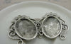 Accessories - 10 Pcs Antique Silver Oval Cameo Cabochon Base Settings Match 18x25mm Cab A5889