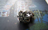 Accessories - 10 Pcs Antique Silver Rondelle Flower Beads 9x9mm A1081
