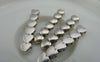 Accessories - 10 Pcs Antique Silver Six Hole Heart Beads Charms 6x31mm A5944