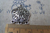 Accessories - 10 Pcs Antique Silver Swirly Flower Chandelier Earring Drops Pendant Charms  20x22mm A2825