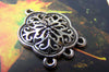 Accessories - 10 Pcs Antique Silver Swirly Flower Chandelier Earring Drops Pendant Charms  20x22mm A2825