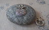 Accessories - 10 Pcs Antique Silver Textured Owl Head Charms 14x22mm A4328