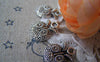 Accessories - 10 Pcs Antique Silver Textured Owl Head Charms 14x22mm A4328