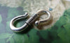 Accessories - 10 Pcs Antique Silver Textured S Hook Clasps 9x24mm  A7052