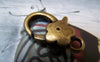 Accessories - 10 Pcs Antiqued Bronze Flower Lobster Clasps 13x27mm A2260