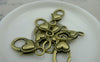 Accessories - 10 Pcs Antiqued Bronze Heart Lobster Clasps 14x27mm A5950