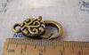 Accessories - 10 Pcs Antiqued Bronze Swirly Lobster Clasps 13x30mm A5273