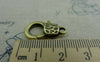 Accessories - 10 Pcs Antiqued Bronze Textured Lobster Clasps 13x22mm A5958