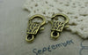Accessories - 10 Pcs Antiqued Bronze Textured Lobster Clasps 13x22mm A5958